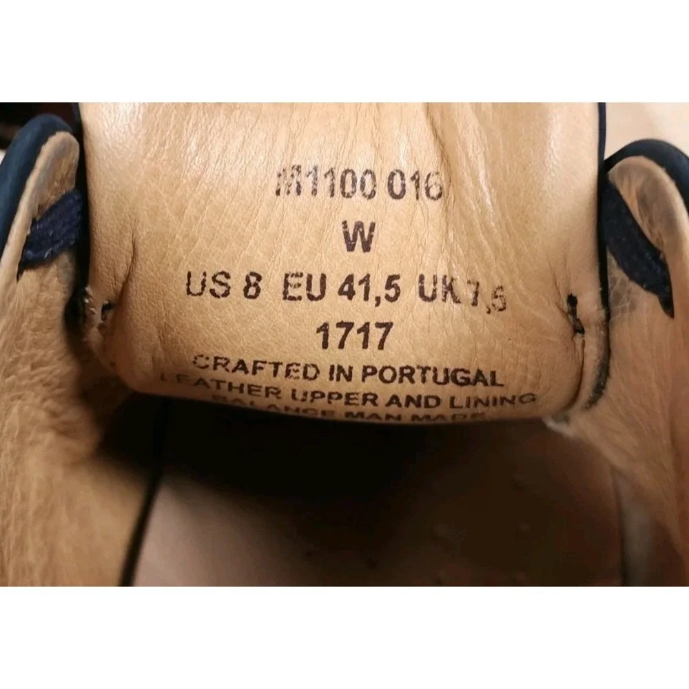 Samuel Hubbard Mens 8 W Blue Suede Leather Oxford Shoes Vibram Sole
